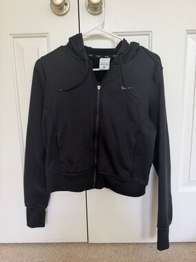 Nike Black Full-Zip Cropped Hoodie Jacket